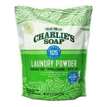 Charlie's Soap, Laundry Detergent Powder, 105 Loads, Unscented, 2.77 lb.,1 Pack