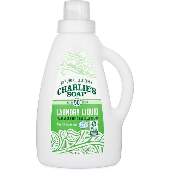Charlie's Soap Laundry Liquid Fragrance Free - 32 fl oz