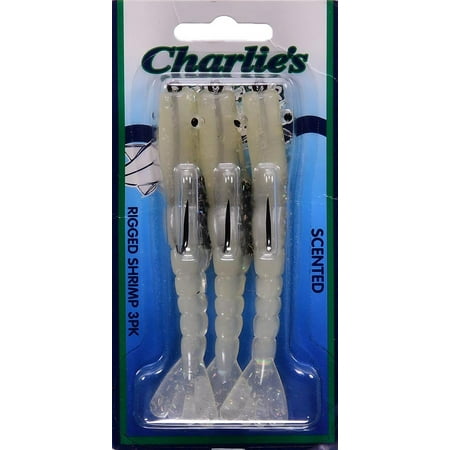 Charlie's Worms 1'' Silver Shrimp Fishing Lures for All Freshwater Fish