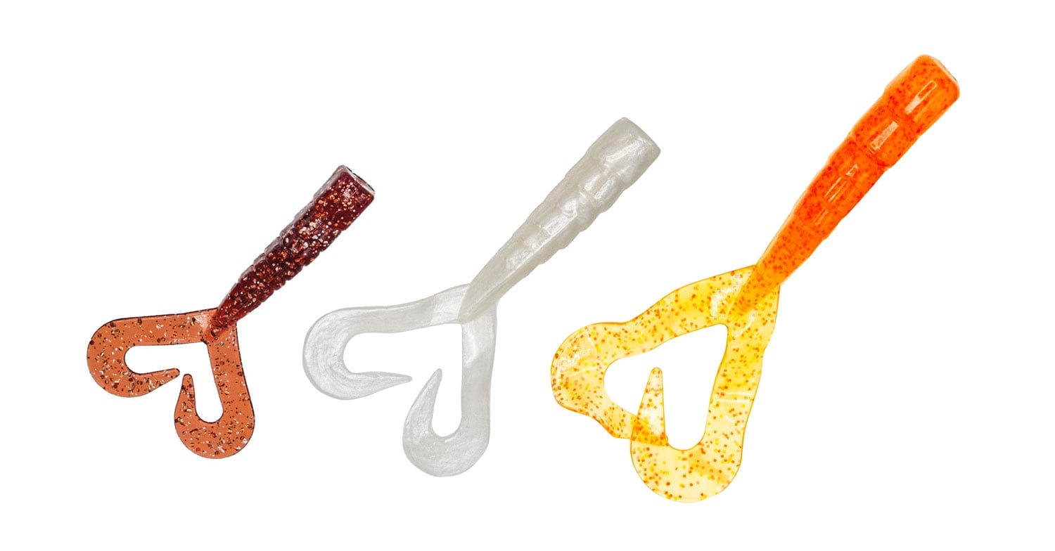 Charlie's Worms 4" Twin Tail Shrimp Artificial Fishing Bait Freshwater