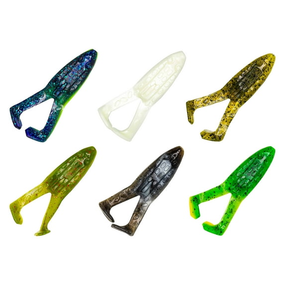 Charlie's Worms Hoppin' Frog Scented, Soft Bait for Freshwater and Saltwater Fishing 6pk