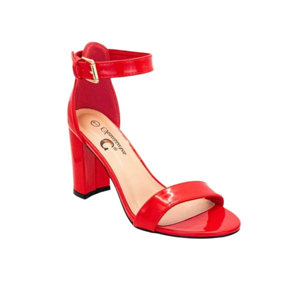 Charlita Red Block Heels