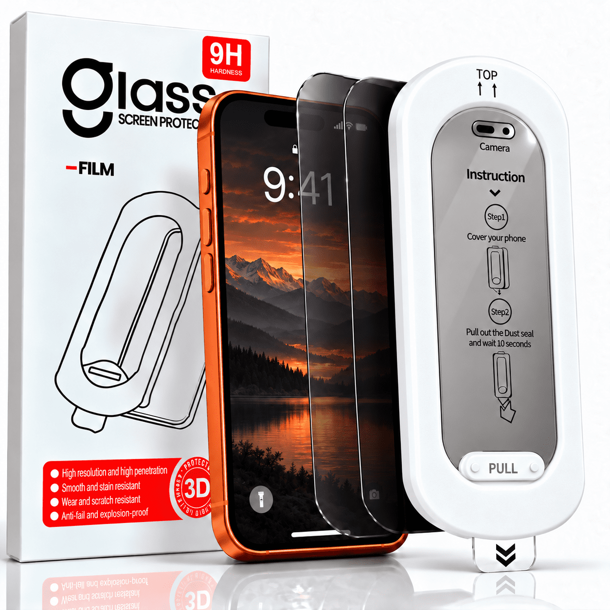 Charlore, Privacy Screen Protector, 9H Tempered Glass, 28° Anti-Spy ...