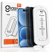 Charlore 2 Pack Privacy Screen Protector for iPhone 17 Air, 9H Tempered Glass, 28  Anti-Spy, Bubble-Free Installation Frame, Case-Friendly Design