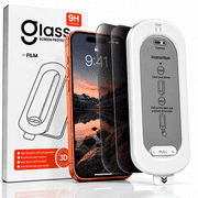 Charlore 2 Pack Privacy Screen Protector for iPhone 17 Pro Max, 9H Tempered Glass, 28  Anti-Spy, Easy Installation Frame, Case-Friendly Design