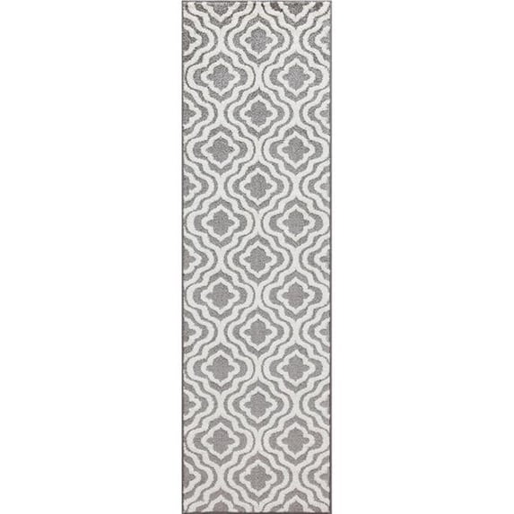 Charlotte 48262 2 ft. x 7 ft. 3 in. Crystal Runner Rug, Gray