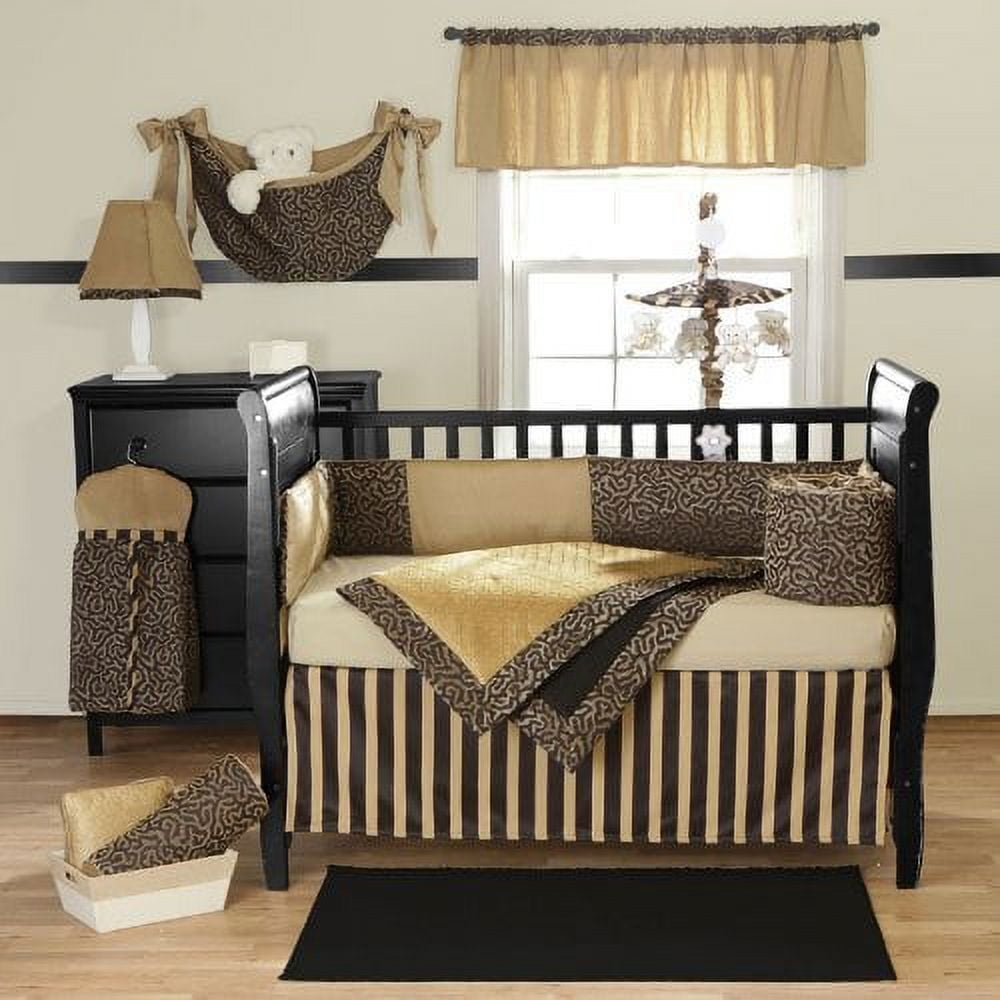 Black and gold crib bedding sale