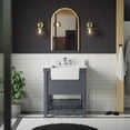 thumbnail image 1 of Charlotte 30" Farmhouse Bathroom Vanity with Marine Gray Cabinet and Carrara Marble Top, 1 of 5