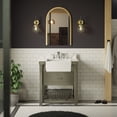 thumbnail image 1 of Charlotte 30" Farmhouse Bathroom Vanity with Weathered Gray Cabinet and Carrara Marble Top, 1 of 6