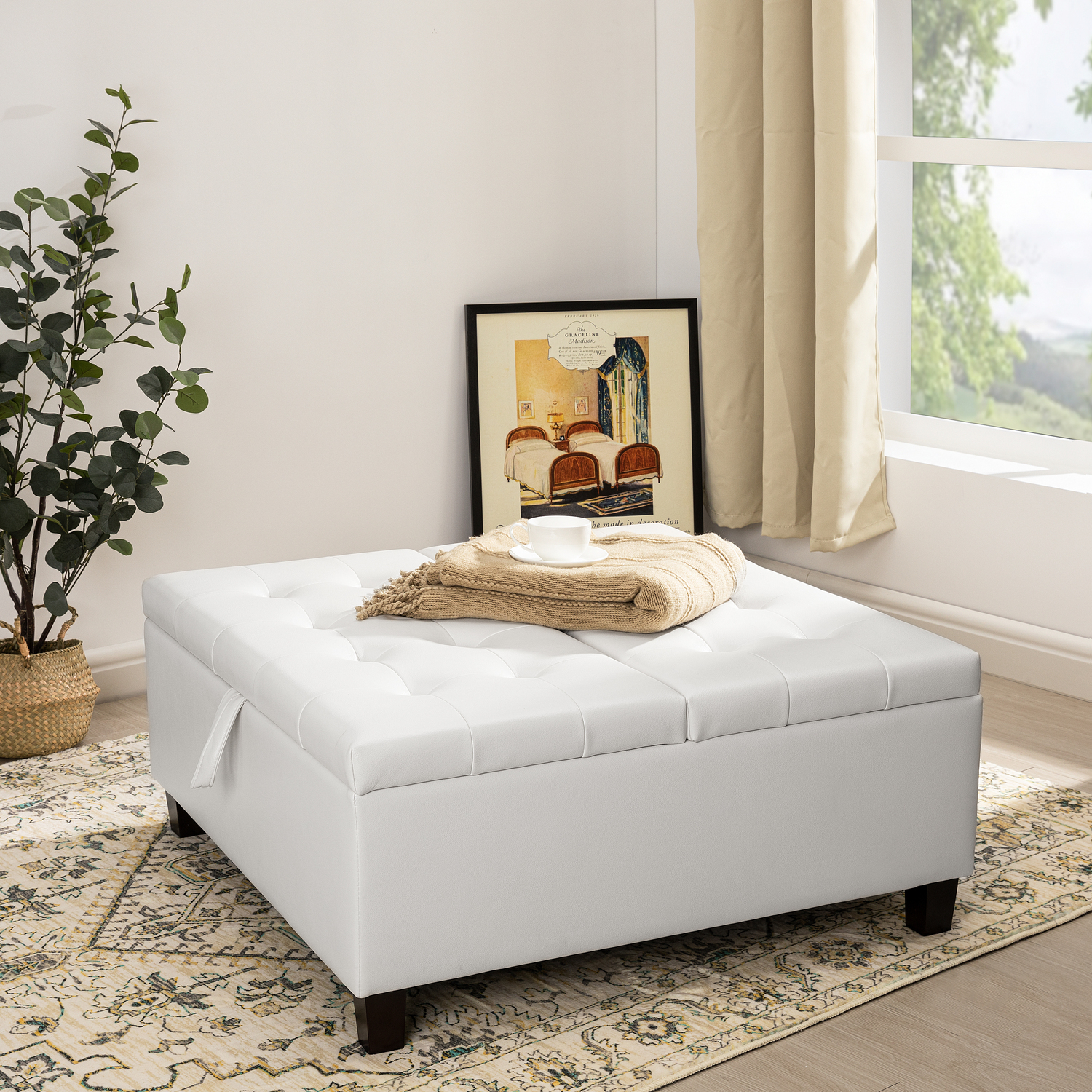 Soft Sleep Panel Style Ottoman Storage Box – Velvet Chesterfield, Toy Box Or Blanket Box, Various Colors
