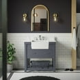 thumbnail image 1 of Charlotte 36" Farmhouse Bathroom Vanity with Marine Gray Cabinet and Carrara Marble Top, 1 of 7