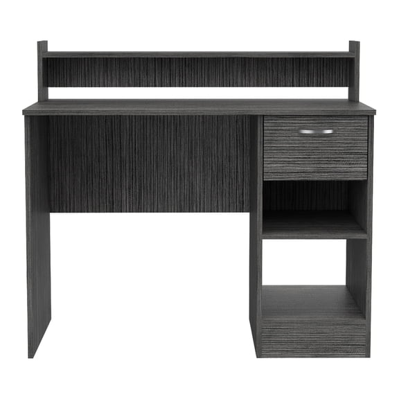 Charlotte 40 Inch Computer Desk with Display Cabinet and Drawer