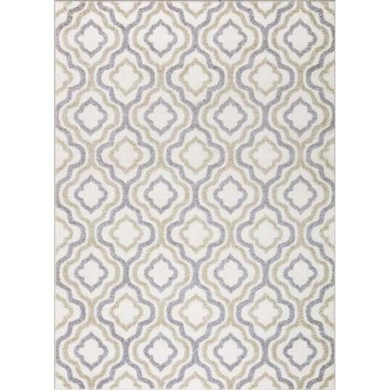 Charlotte Crystal Ivory 5'3" x 7'3" Rectangular Area Rug