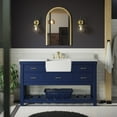 thumbnail image 1 of Charlotte 60" Single Farmhouse Bathroom Vanity with Royal Blue Cabinet and Quartz Top, 1 of 6