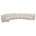 thumbnail image 1 of Charlotte 8-piece Upholstered Curved Modular Sectional Sofa Ivory, 1 of 4