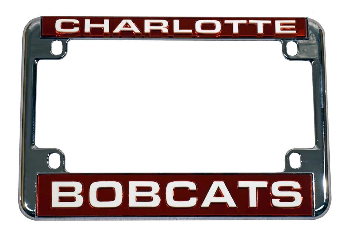 Throwback Plate Charlotte Basketball Bobcats Throwback Chrome Motorcycle License Plate ...