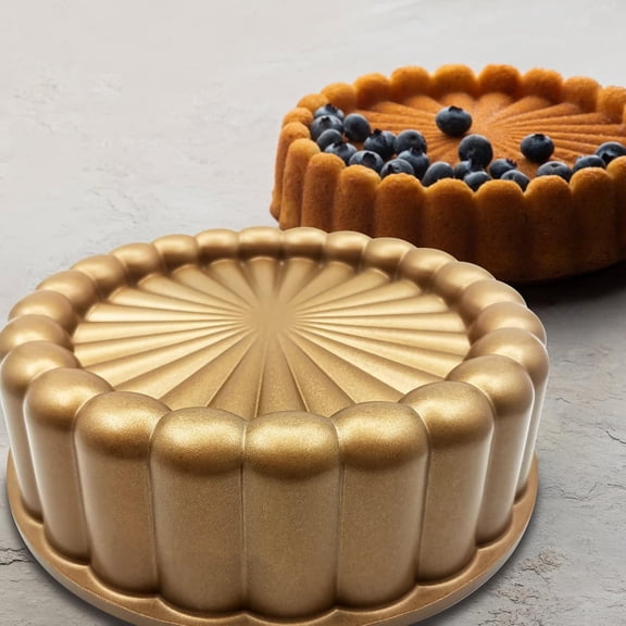 Charlotte Cake Mold, 9 Inch Cake Pan Aluminium Kitchen Accessories Decoration Christmas Wedding Valentines 3D Charlotte Cake Pan (Flower Shape)