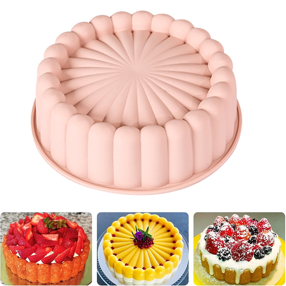 Charlotte Cake Pan Silicone Nonstick 8 Inch Round Cake Molds for Baking -  China Easy-Release Silicone Mold and Flexible Ice Cube Trays price