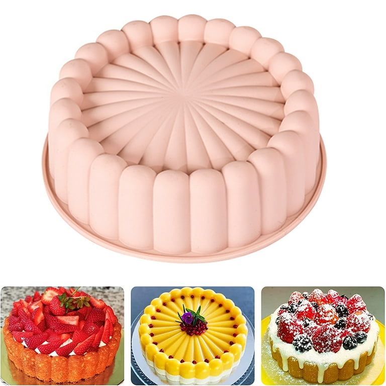 Charlotte Cake Pan Silicone Nonstick 8 Inch Round Cake Molds for