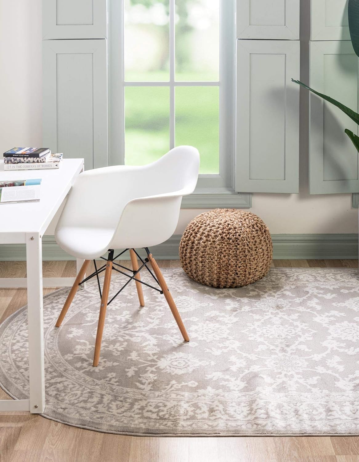 Charlotte Collection Rug 8' X 10' Oval Light Gray LowPile Rug