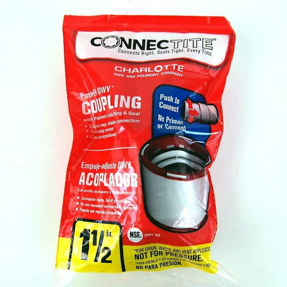 Charlotte ConnecTite 1-1/2-in x 1-1/2-in dia Schedule 40 Coupling, Lot of 25