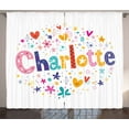 thumbnail image 1 of Ambesonne Charlotte Curtains 2 Panel Set, Happy Smiling Stars, 108" x 84", Multicolor, 1 of 3