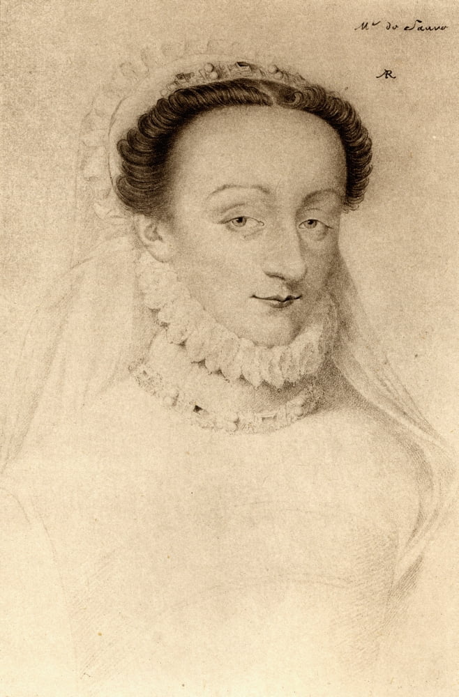 Charlotte De Beaune Baronne De Sauve (Afterwards Marquise De Noirmoutier) 1551-1617 From A Engraving After A Drawing By An Unknown Artist Canvas Art - Ken Welsh Design Pics (12 x 18)