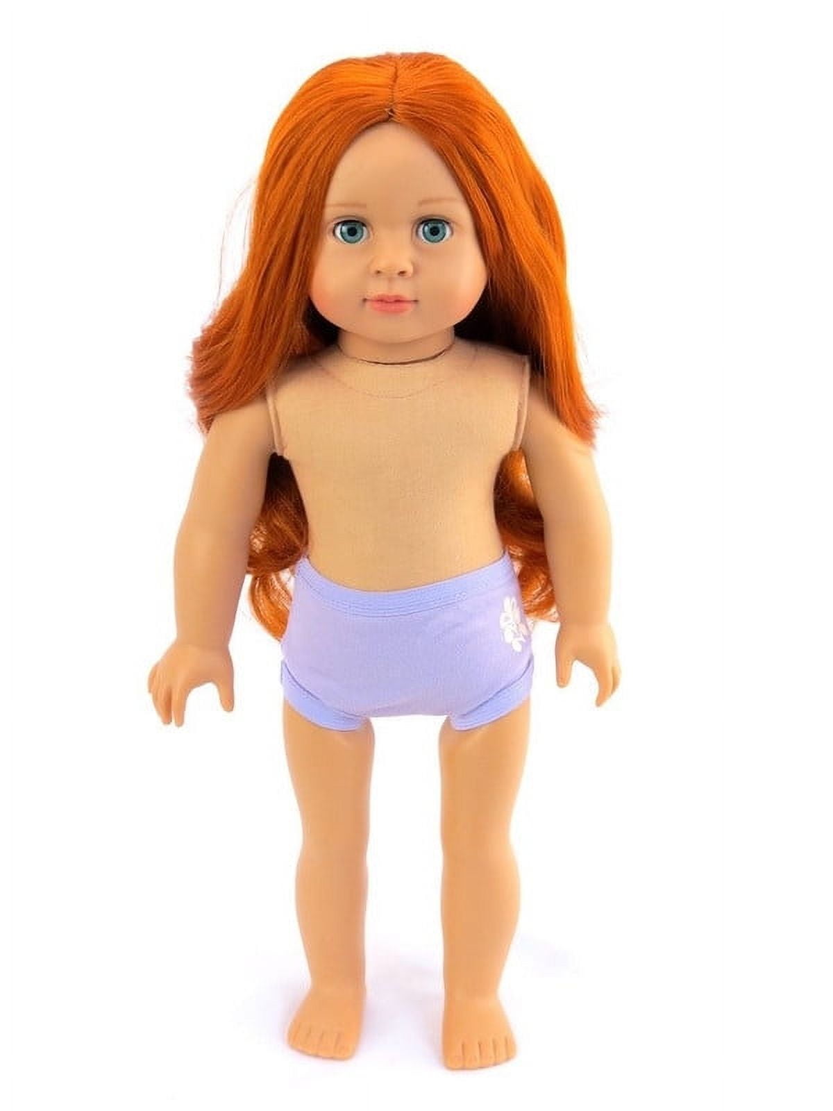 Red Hair Blue Eyed 18inch Doll | Charlotte Girl Doll – UNDRESSED 18 inch Doll | American Fashion World