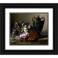 thumbnail image 1 of Charlotte Eustace Sophie de Fuligny-Damas 14x12 Black Ornate Wood Framed Double Matted Museum Art Print Titled: Still Life. an Homage to Van Spaendonck (circa 1780-1790), 1 of 5