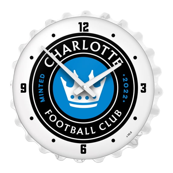 Charlotte FC 18.5" Bottle Cap Lighted Wall Clock