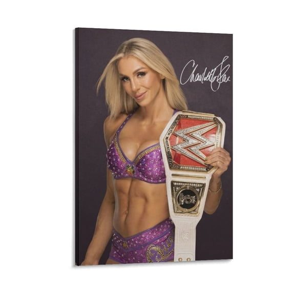 Charlotte Flair Canvas Poster Artworks Picture Print Poster Wall Art Painting Canvas Gift Decor Home Posters Decorative 24x36inch(60x90cm)
