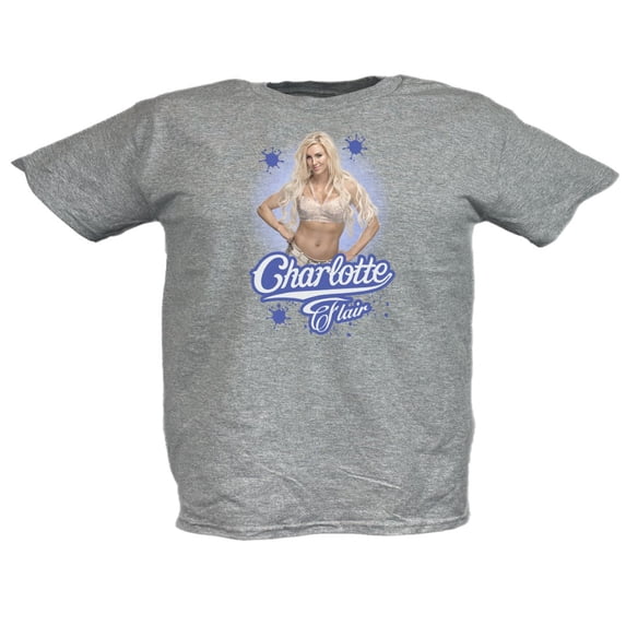 Charlotte Flair Pose WWE Youth Kids Grey T-shirt
