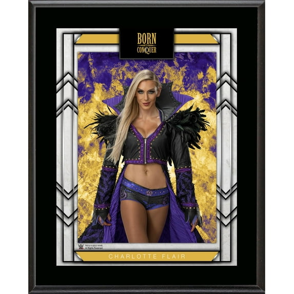 Charlotte Flair WWE 10.5" x 13" Sublimated Plaque