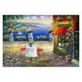 thumbnail image 1 of Charlotte Home Furnishings WW-7990-11171 Oceanside Restaurant Canvas Wall Art, Blue, 1 of 1