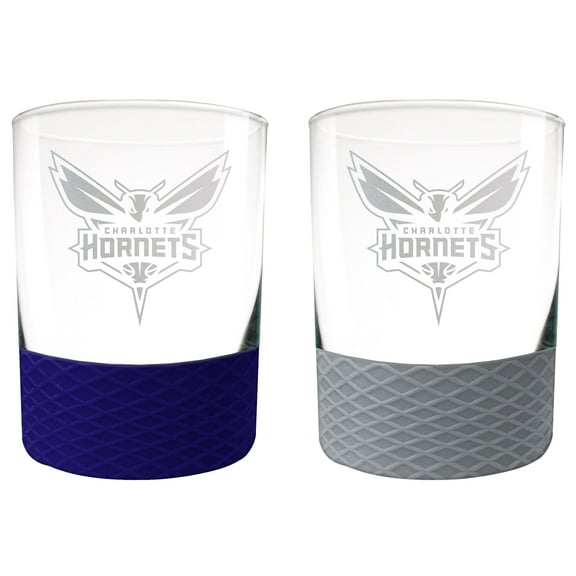 Charlotte Hornets 14oz. Commissioner Rocks Glass Two-Piece Set