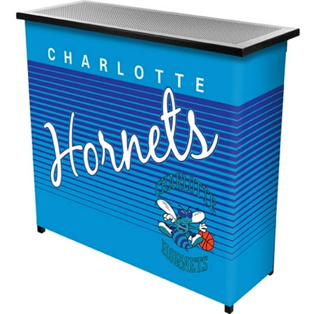 Charlotte Hornets NBA Hardwood Classics Portable Bar, Pop-Up Drink Station Patio, Garage or Man Cave Accessories - Blue, Teal, White