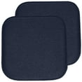 thumbnail image 1 of Charlotte Jacquard Cover Memory Foam Chair Pads 2 Pack Navy, 1 of 6
