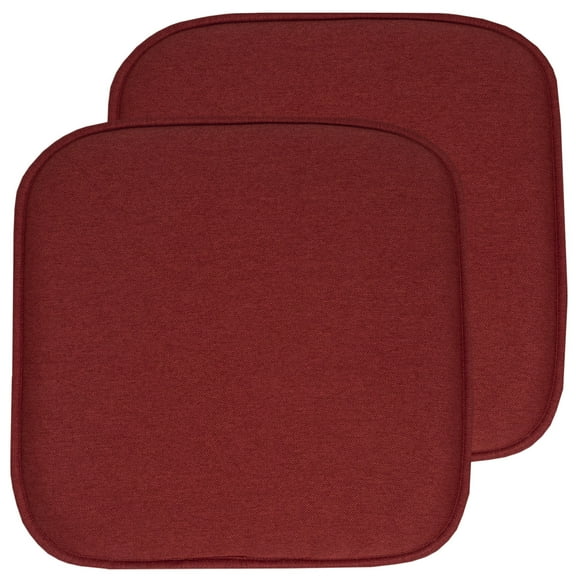 Charlotte Jacquard Cover Memory Foam Chair Pads 2 Pack Wine