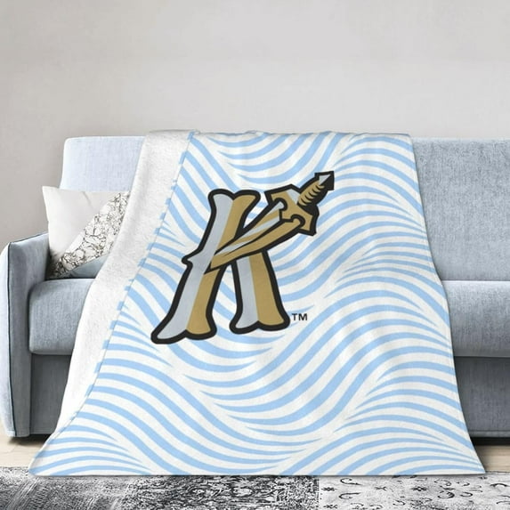 Charlotte Knights Logo Fleece Blanket, Very Soft Microfiber Flannel Blanket for Couch Warm and Cozy for All Seasons