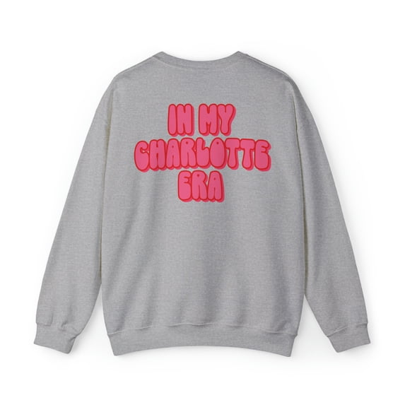 Charlotte Moving Away, Printed on BACK of Sweatshirt, Gifts, Crewneck
