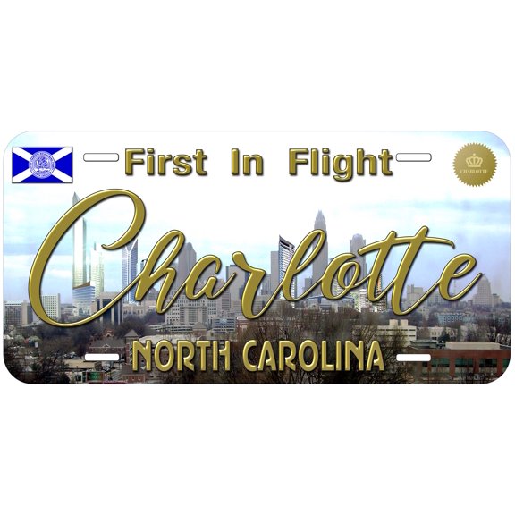 Charlotte NC TAG01 Novelty Car Auto License Plate