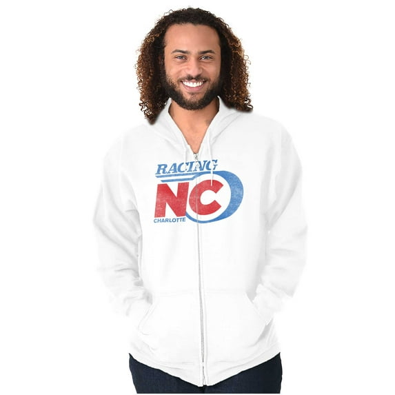 Charlotte North Carolina Auto Racing Unisex Fleece Graphic Zip Up Hoodie Brisco Brands 5X