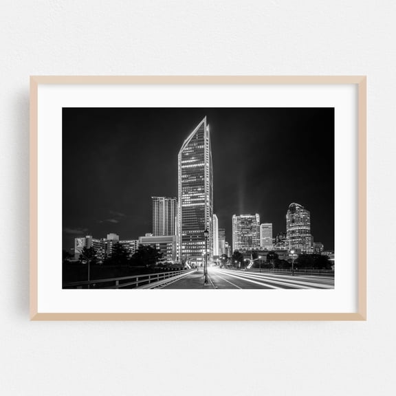 Charlotte North Carolina Skyline Nightlife Architecture Poster Unframed Paper Print