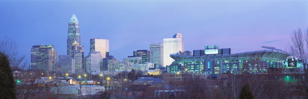 Charlotte North Carolina USA Canvas Art - Panoramic Images (36 x 12)