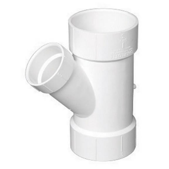 Charlotte PVC006011800HA 4 x 4 x 2 in. 45 Degree Wye