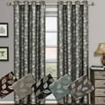 thumbnail image 1 of Charlotte Pair (Set of 2) Jacquard Grommet Window Curtain Panels, 1 of 1