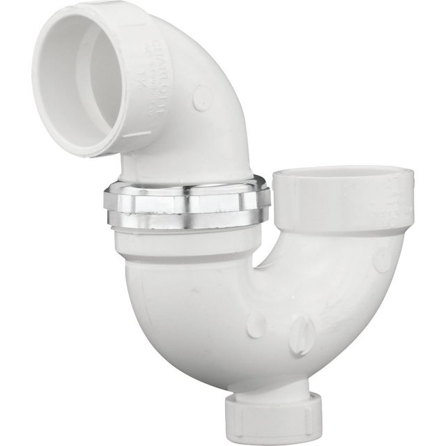 Charlotte Pipe 112 In. White PVC PTrap with Union PVC 00709X 0600HA