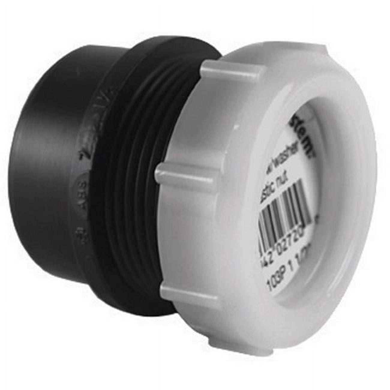 Charlotte Pipe 11/2 In. x 11/2 In. SPG x Tubular Black ABS Waste Adapter