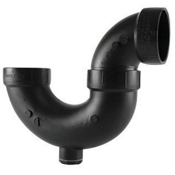 Charlotte Pipe 1-1/2 in. Hub x 1-1/2 in. Dia. Hub ABS P-Trap