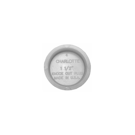 Charlotte Pipe PVC 00131 0600 Test Cap 1.5" D PVC